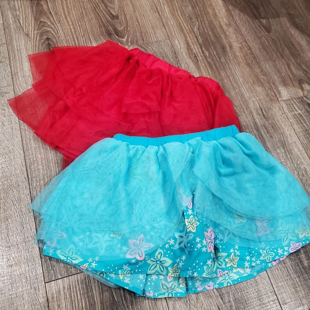 Girls Skirt Set Size 7-8 Colorful Tutu Set 2 Pieces